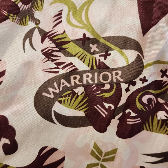 Floral Pink and Brown Women' Silky Warrior Cancer Scarf Wrap - Picture 2 of 6